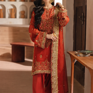Heeriye by Asim Jofa Embroidered Chiffon Suit Unstitched 3 Piece AJ25H AJHE-10 - Festive Collection
