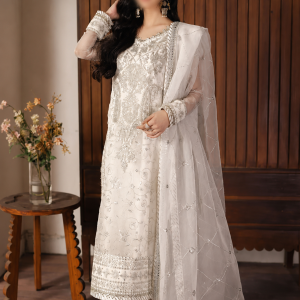 Heeriye by Asim Jofa Embroidered Organza Suit Unstitched 3 Piece AJ25H AJHE-03 - Festive Collection