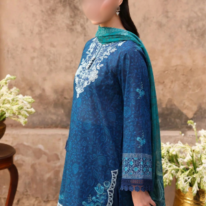 Cross Stitch - Eid Edition Lawn 26 - PRUSSIAN WAVES