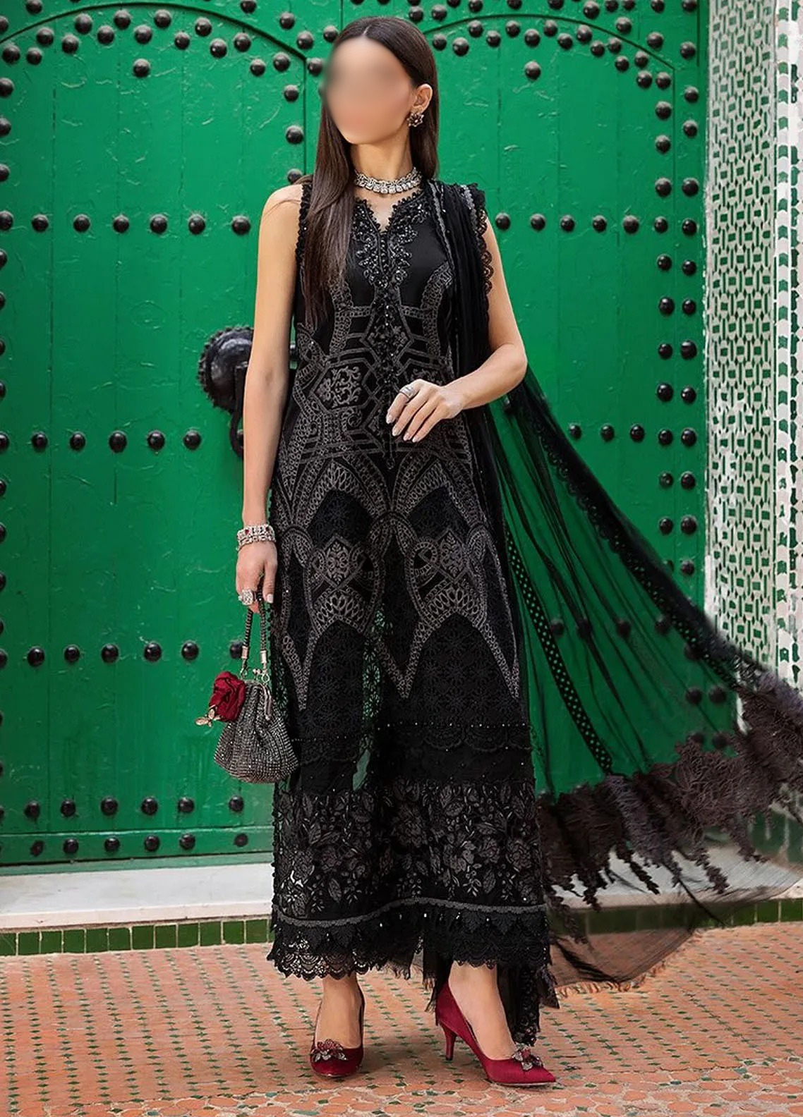 Maria B 3 Piece D-12B - Luxury Collection