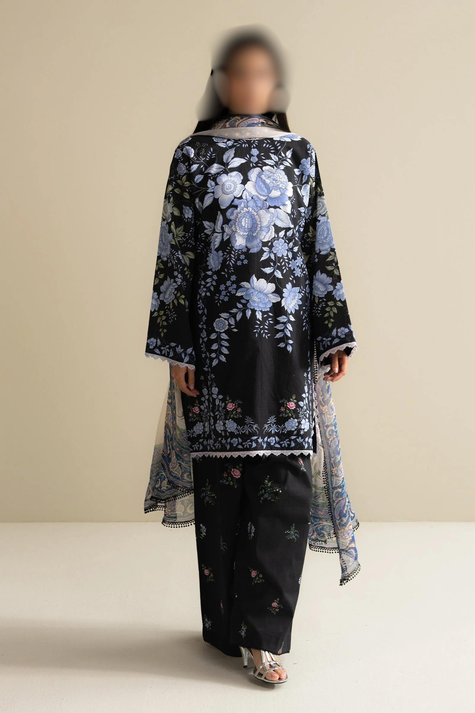 Coco by Zara Shahjahan Prints Unstitched Lawn 3Pc Suit U01-25711-04A