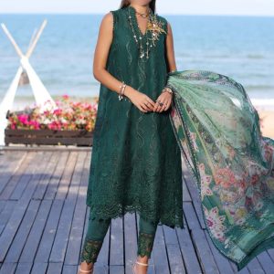 Noor by Saadia Asad Luxury Embroidered Chikankari Lawn 3Pc Suit D-01B